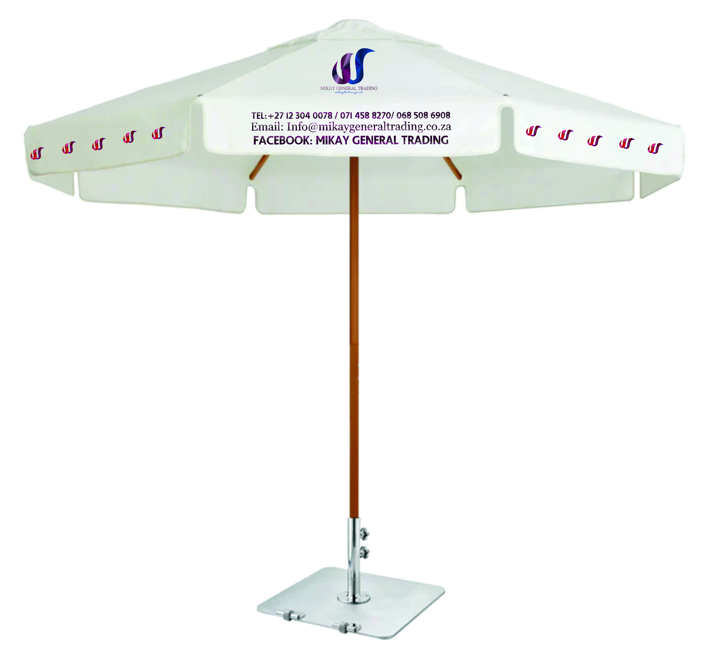 Sublimated Parasol Single Round Pole